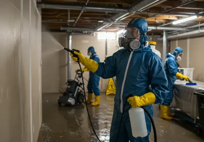 Basement Sanitization and Antimicrobial Treatment process in Atkinson, NH