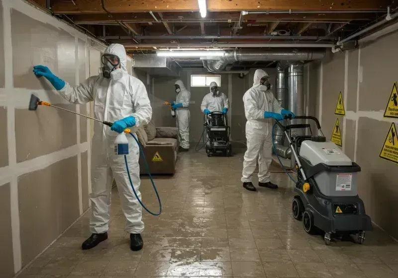 Basement Moisture Removal and Structural Drying process in Atkinson, NH